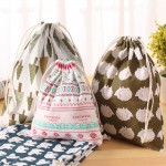 New Fresh Fabric Cotton Travel Drawstring Tote Storage Bag Organizer Bag For Underwear Toy Storage Bag Free Shipping 244