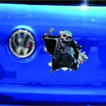 New Funny Car Sticker  Skull Car Hoods Trunk Thriller Rear Window Decal Car Decal Covers Waterproof Car Styling