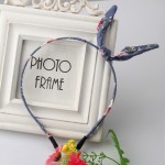 New Girls Flowers Print Floral Bow Hairband Turban Knot Headband Hair Band Hair Hoop Rabbit Ears Headwear Women Hair Accessories