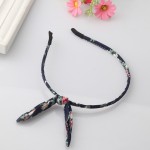 New Girls Flowers Print Floral Bow Hairband Turban Knot Headband Hair Band Hair Hoop Rabbit Ears Headwear Women Hair Accessories