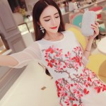 New High Quality Explosions Leisure Vintage Elegant Dresses Women Embroidery  grace  Spring summer Party  Dress