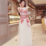 New High Quality Explosions Leisure Vintage Elegant Dresses Women Embroidery  grace  Spring summer Party  Dress