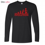 New LEGO Robot EVOLUTION T Shirt Funny Printed Sheldon Cooper T Shirts Men long Sleeve O-Neck Cotton Men Clothing Tops