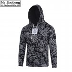 New Men's Bandana Hip Hop Hoodies and Sweatshirts Men Autumn Sudadera Hombre Paisley Black Sweat Homme Pullover Brand Clothes