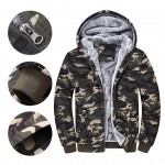 New Men's Fashion Camouflage Hoodies Warm Winter Sweatshirts Eco Sherpa Fleece Hoodie Jackets Thick Army Spring Portable Coat
