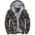 New Men's Fashion Camouflage Hoodies Warm Winter Sweatshirts Eco Sherpa Fleece Hoodie Jackets Thick Army Spring Portable Coat