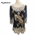 New OEM Factory Sale Women Summer Autumn Vintage Retro Rope Embroidery Heart Paisley Sequined Peacock Mini Shirt Dresses Party