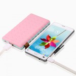 New Power Bank 10000mAh Dual USB Portable Biscuit Case Li-Polymer External Battery Charger Powerbank For All Mobile Phone