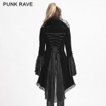 New Punk Rave Black gothic jacket Rock cosplay Kera Steampunk Sexy women Coat y2
