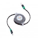 New Retractable Woven Braided Fabric Micro USB Data Sync Cable Charger For Galaxy S3 S4 S5 HTC Android phone