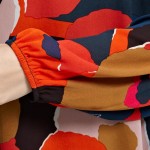 New Spring Dress Plus Size Tops Woman Chiffon Dress Long Sleeve Clothes Floral Print Loose Vintage Lady Casual Fashion Dress