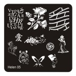 New Square 20 Styles Nail Art Stamp Stamping Plate 6cm Polish Design Print Manicure Nail Template Christmas Gift