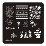 New Square 20 Styles Nail Art Stamp Stamping Plate 6cm Polish Design Print Manicure Nail Template Christmas Gift
