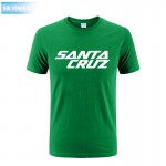 New Summer Dress Skateboard Skate Santa Cruz Printed T Shirt Men Shirts Camiseta Tee Clothing Men's Sportswear Large Size Dress 