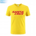 New Summer Dress Skateboard Skate Santa Cruz Printed T Shirt Men Shirts Camiseta Tee Clothing Men's Sportswear Large Size Dress 