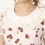 New Summer Lolita Pink Strawberry Cherry Dress Chiffon Fashion Cute Lovely Preppy Style Female Kawaii Women Japan Brand dresses