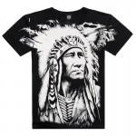 New T shirt Men Summer Style 2016 Fashion Men's Cotton Short Sleeve 3D Printed Indian Character Men  Tops Hip Hop T shirts