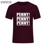 New The Big Bang Theory Sheldon Cooper Penny T Shirt Cotton Short Sleeve  loose large code leisure time T-shirt Tees