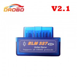New Version Diagnostic Tool Code Reader V2.1 Blue Color Super Mini ELM327 ELM 327 Bluetooth OBD-II OBD OBD2 Scanner