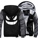 New Winter Jackets and Coats Pocket Monsters Anime Pokemon Pikachu  Hooded Thick Zipper Men Sweatshirts brand thicken hoody suit