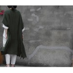 New Women Linen Raglan Short Sleeve Dress Literary 2018 Summer V Neck Single Breasted Cardigan Robe Loose Plus Size Casual Dress