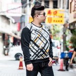 New arrivals from loose sweatshirts plus size men Hoodies printing round neck long - sleeved man, 2016 autumn big yards jacket