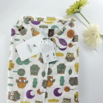 New autumn elbise  women  dress . Loose cotton long-sleeved Art moon owl print dress. Fashion wild spring dresses