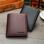 New designer Business PU Leather Purses Men Thin short Clutch Wallet money bag men's wallet male purse C1064-6