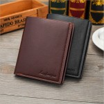 New designer Business PU Leather Purses Men Thin short Clutch Wallet money bag men's wallet male purse C1064-6