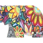 New fashion Flower Elephant printed t shirts women summer dresses 2016 novelty design casual top tees for girls