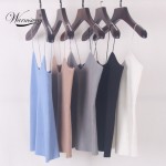 New knitted Tank Tops Women Camisole Vest simple Stretchable Ladies V Neck Slim Sexy Strappy Camis Tops Ts-004