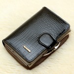 New pattern Genuine leather women's short design wallet fashion classic crocodile pattern purse female  Wallets Cowhide 3 Colors
