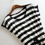 New style summer dress Casual Stripe women summer dress tank sleeveless dresses casual solid color cheap clothes china