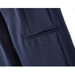 New stylish spring/summer women stand collar long suit vest black white dark blue with two pockets