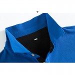 New summer men t-shirt Casual turn-down collar short sleeve t shirt men Comfortable tshirt Solid color embroidery decorate L499