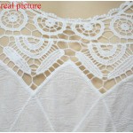 New women lace beach dress splice casual white mini dresses sexy hot hollow out vestidos femininos 2017 solid swimwear output