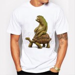 Newest 2016 men's fashion short sleeve Tortoise design t-shirt Harajuku funny tee shirts Hipster O-neck cool tops