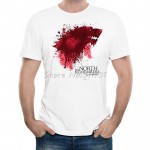 Newest 2017 Fashion The North Remembers Blood Wolf T Shirt Men's Novelty Game of Thrones Tshirt High Quality Hipster Tee Tops