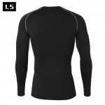 Newest Fitness Men Long Sleeve Exercise Casual T Shirt Men Thermal Muscle Bodybuilding Compression Tights Shirt Skins Gear Cool
