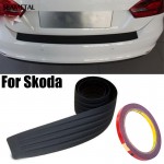 Newest For Skoda Octavia A7 A5 Fabia Superb B6 Yeti Rapid Car Styling Black Rubber Rear Guard Bumper Protector Trim cover