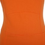 Newest Womens' Elegant Summer Sleeveless Square Collar Back Full Zipper Bodycon Knee-Length Party Pencil Dresses S-XXL