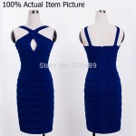 Nice-Forever Fashion Summer Slim Cross Front Women Sexy Club dress Prom Pinup Sheath Pencil Evening Party Dress 772