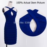 Nice-Forever Fashion Summer Slim Cross Front Women Sexy Club dress Prom Pinup Sheath Pencil Evening Party Dress 772