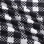 Nice-forever Faux Jacket Vintage Elegant Patchwork Summer Women Plaid Contrast Work Dresses Buttons Bodycon Pencil dress B222