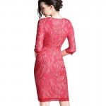 Nice-forever Sexy Pinup Lace Asymmetrical Summer Red Lace dress Sheath Women Print Sexy Half Sleeve Bodycon Mini Dress b205 Nice-forever Sexy Pinup Lace Asymmetrical Summer Red Lace dress Sheath Women Print Sexy Half Sleeve Bodycon Mini Dress b205