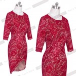 Nice-forever Sexy Pinup Lace Asymmetrical Summer Red Lace dress Sheath Women Print Sexy Half Sleeve Bodycon Mini Dress b205 Nice-forever Sexy Pinup Lace Asymmetrical Summer Red Lace dress Sheath Women Print Sexy Half Sleeve Bodycon Mini Dress b205