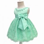Nicoevaropa Toddler Girls Christening Dresses Children Sleeveless Baptism Ball Gown with Big Bow Baby Kid Birthday Dress Vestido