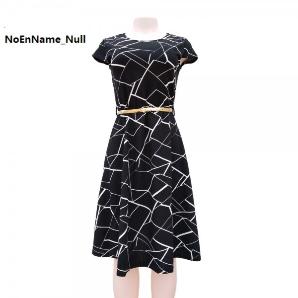 NoEnName_Null Women Summer Dress 2017 Plus Size Audrey hepburn Floral Print Retro Swing Casual 50s Vintage Rockabilly Dresses