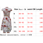 NoEnName_Null Women Summer Dress 2017 Plus Size Audrey hepburn Floral Print Retro Swing Casual 50s Vintage Rockabilly Dresses