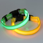Nylon Pet LED Dog Collar Night Safety LED Flashing Glow LED Pet Supplies Dog Cat Collar Small Dogs Collars 